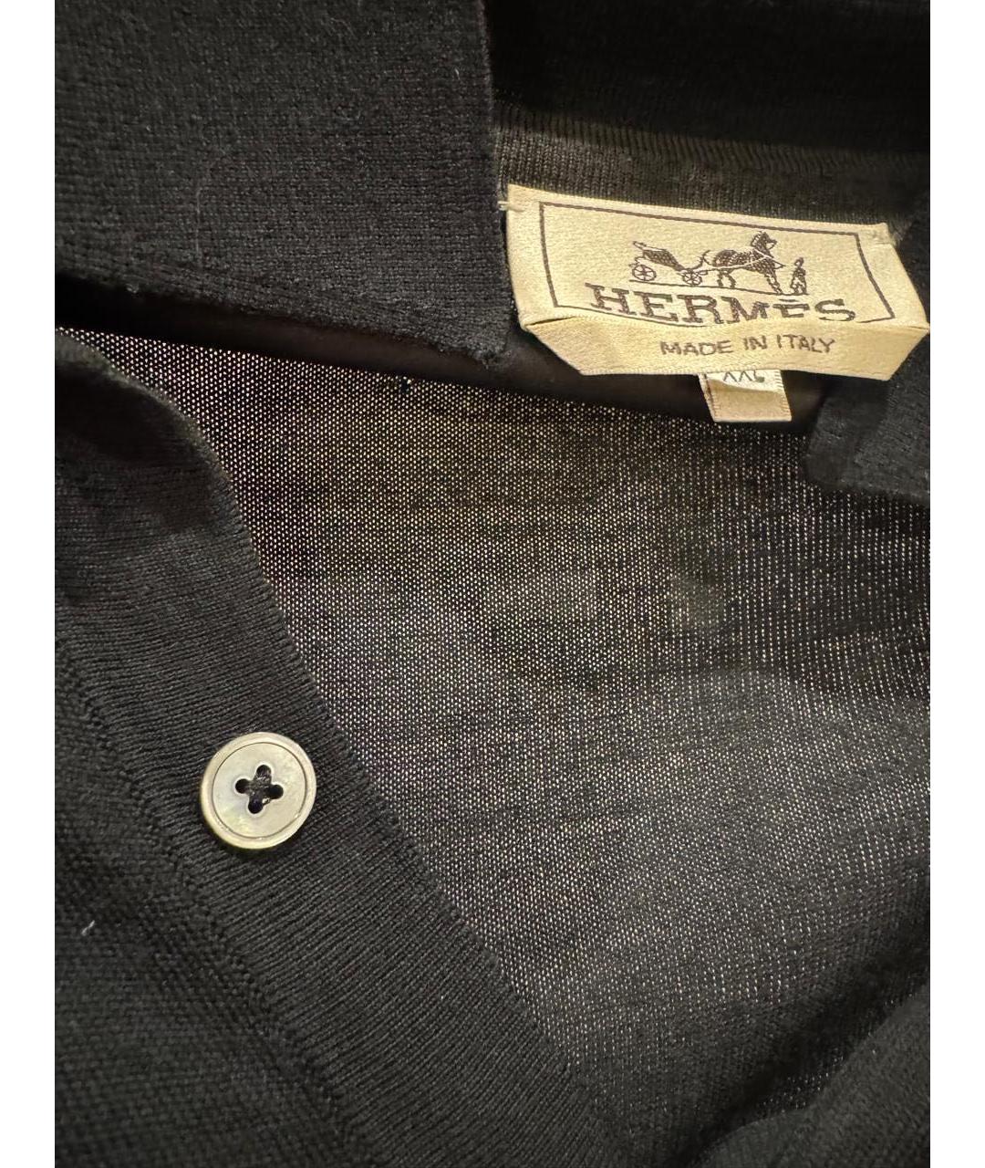 HERMES Черный шерстяной джемпер / свитер, фото 6