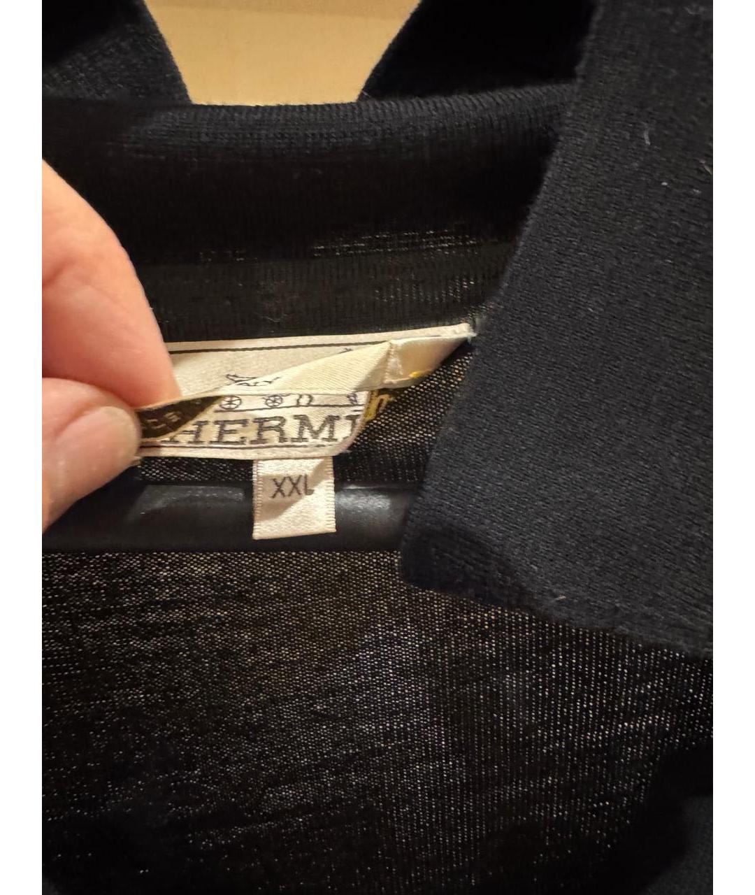 HERMES Черный шерстяной джемпер / свитер, фото 4