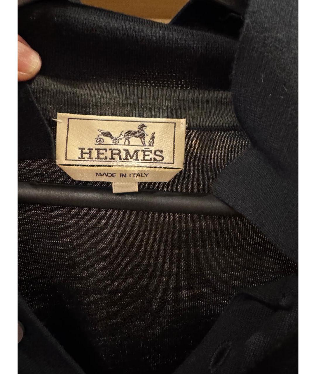 HERMES Черный шерстяной джемпер / свитер, фото 2