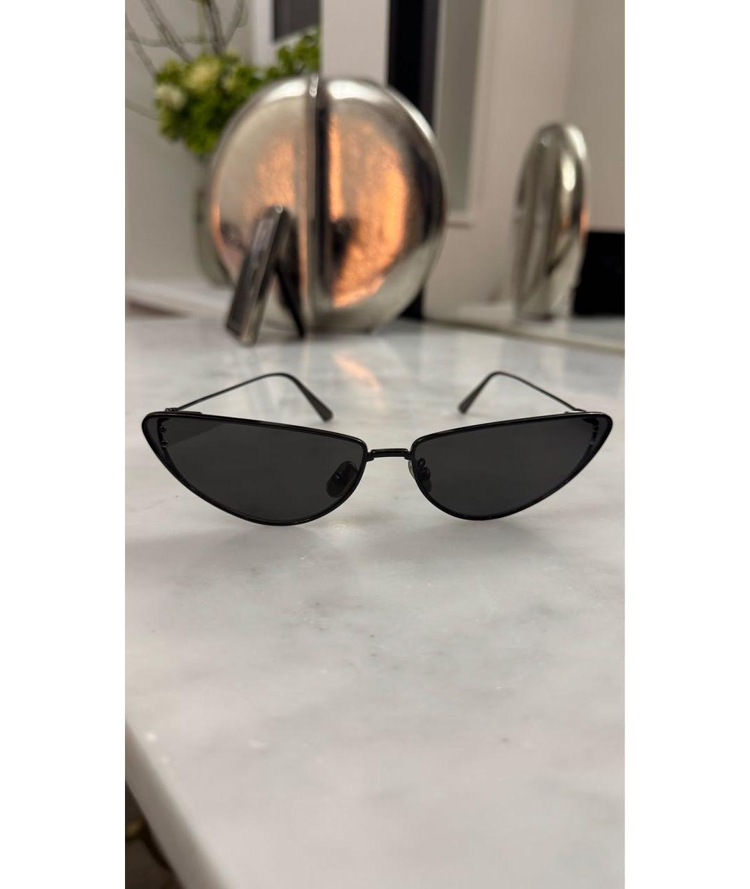 CHRISTIAN DIOR Черные металлические солнцезащитные очки, фото 8