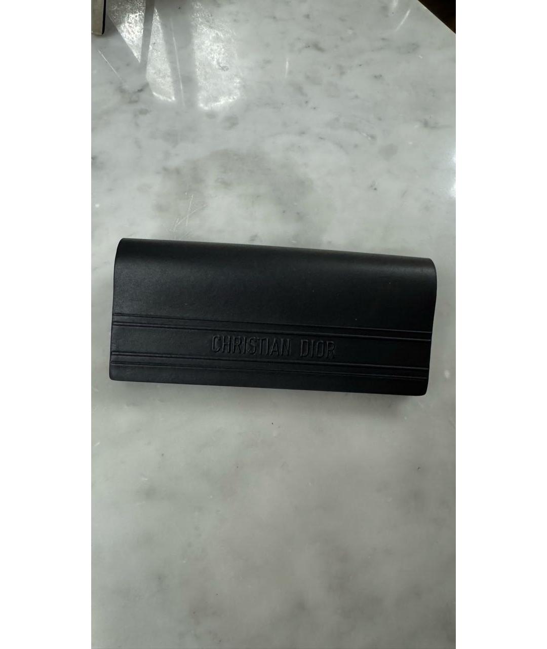 CHRISTIAN DIOR Черные металлические солнцезащитные очки, фото 4