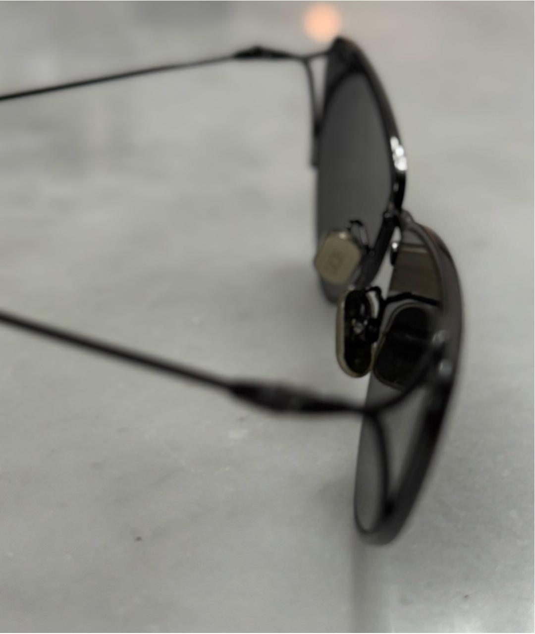 CHRISTIAN DIOR Черные металлические солнцезащитные очки, фото 3