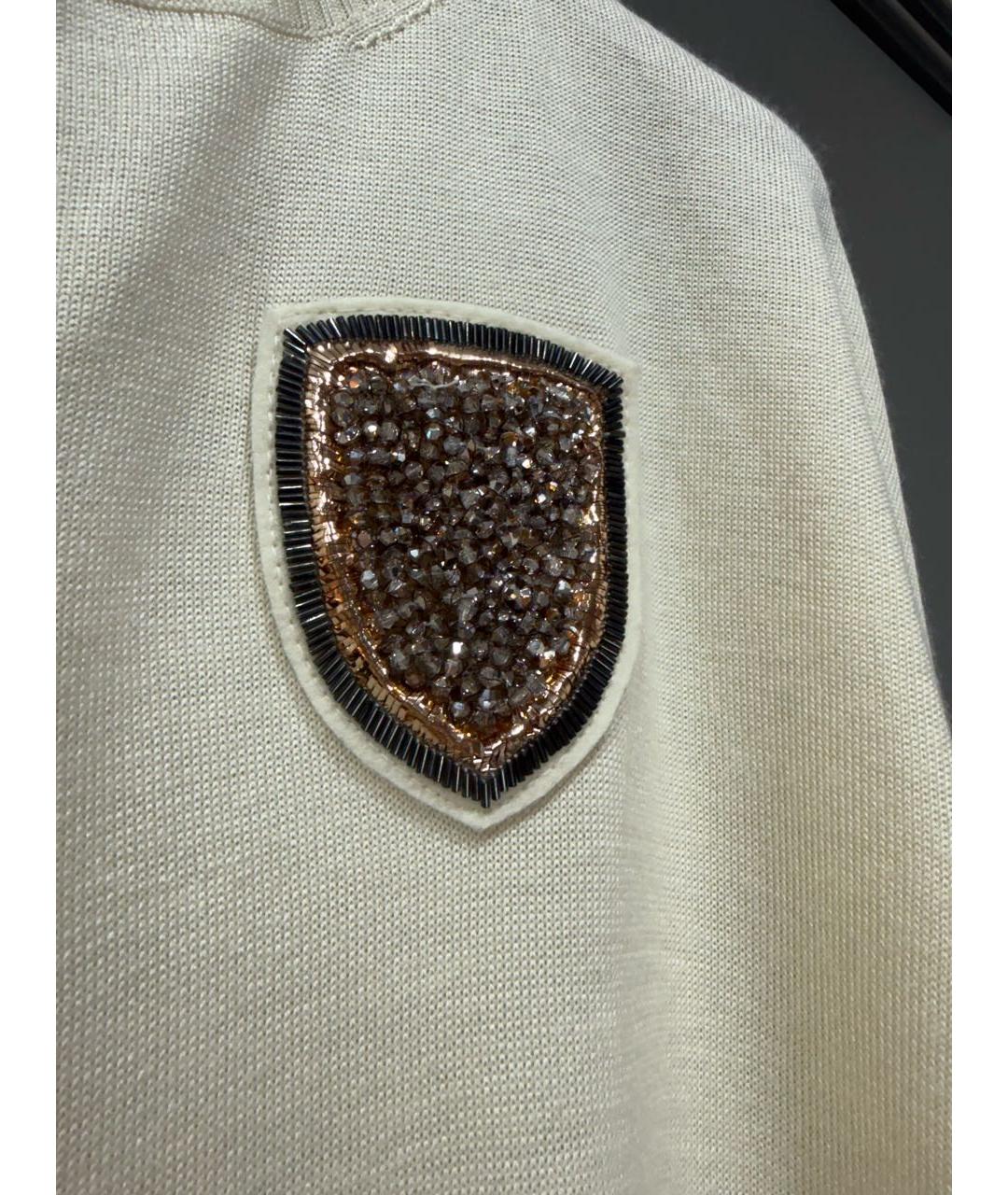 CHRISTIAN DIOR Белый кашемировый джемпер / свитер, фото 3