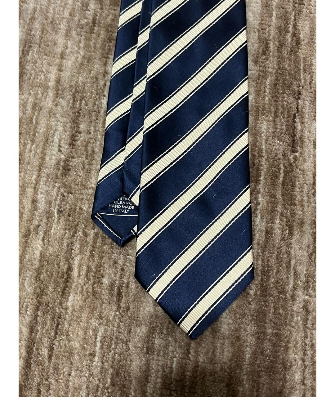 BRIONI Темно-синий шелковый галстук, фото 2