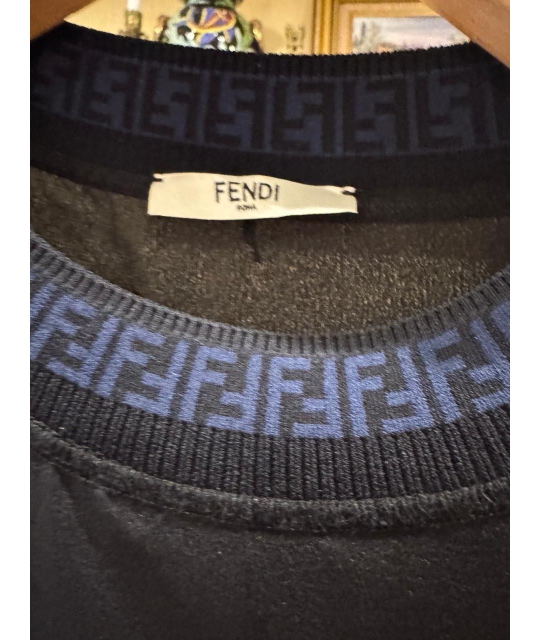 FENDI Черная шелковая блузы, фото 3