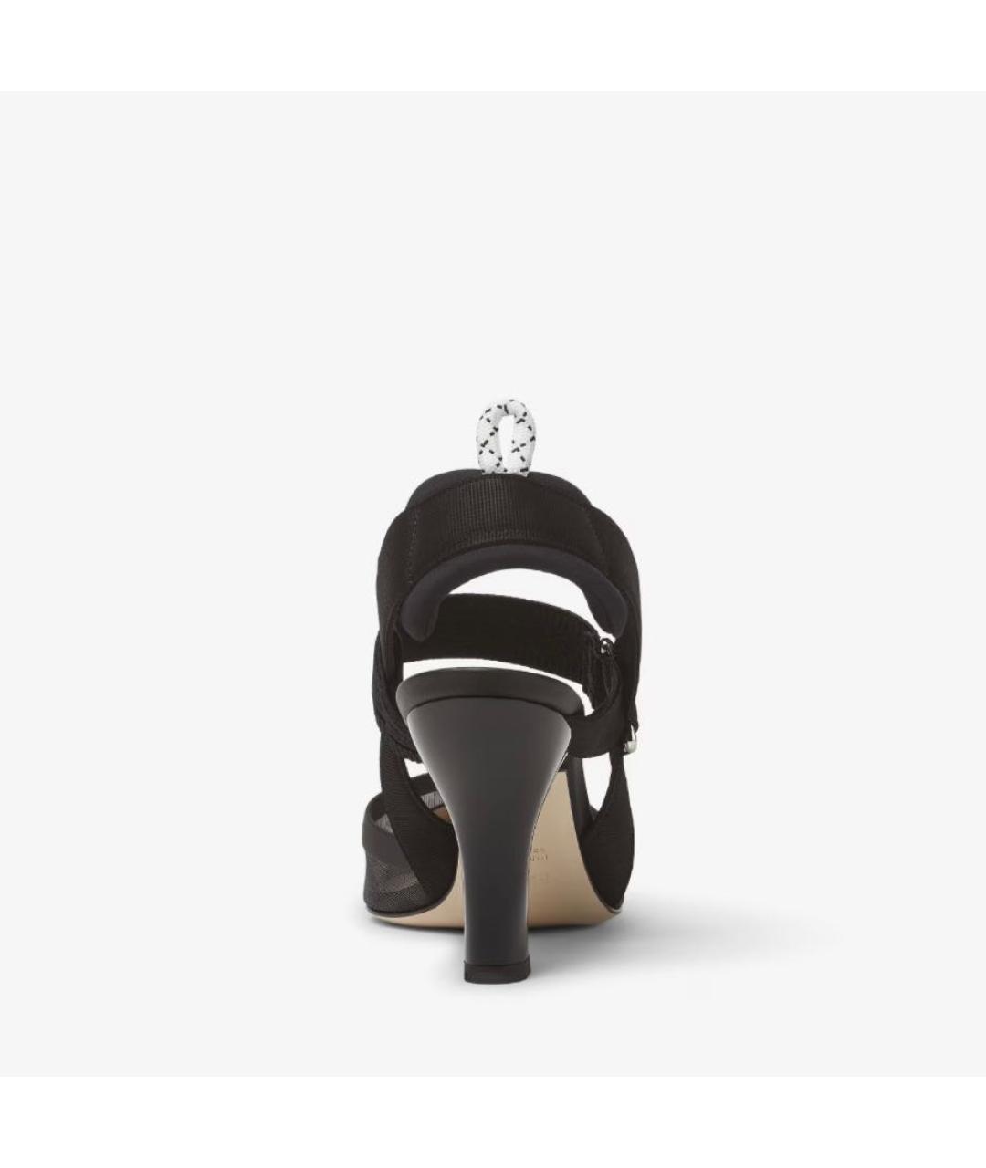 FENDI Черные текстильные туфли, фото 3