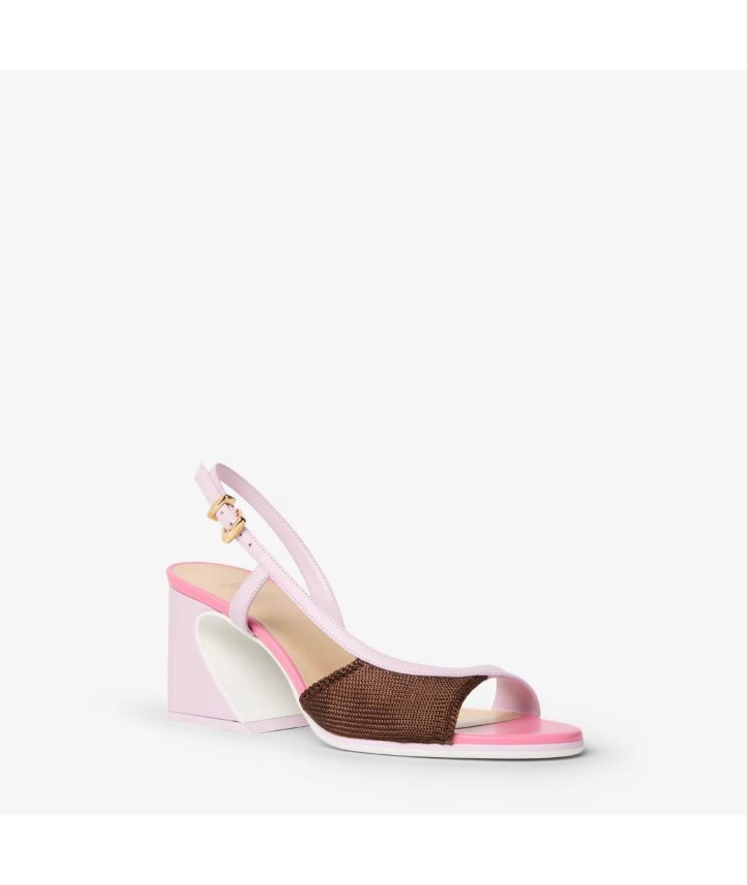 FENDI Розовые босоножки, фото 2