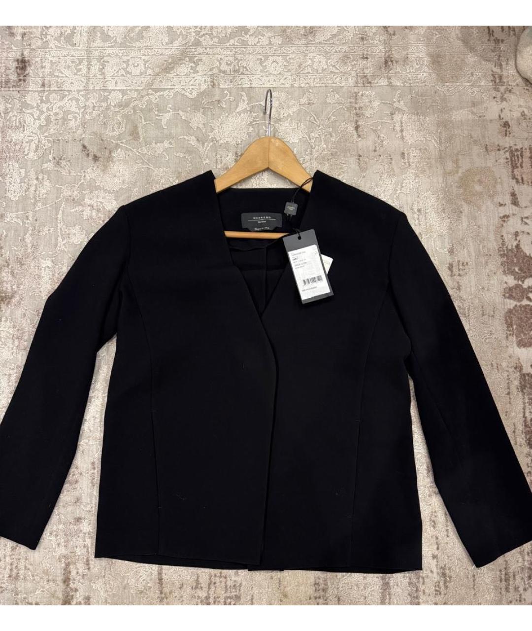 WEEKEND MAX MARA Черный ацетатный жакет/пиджак, фото 7