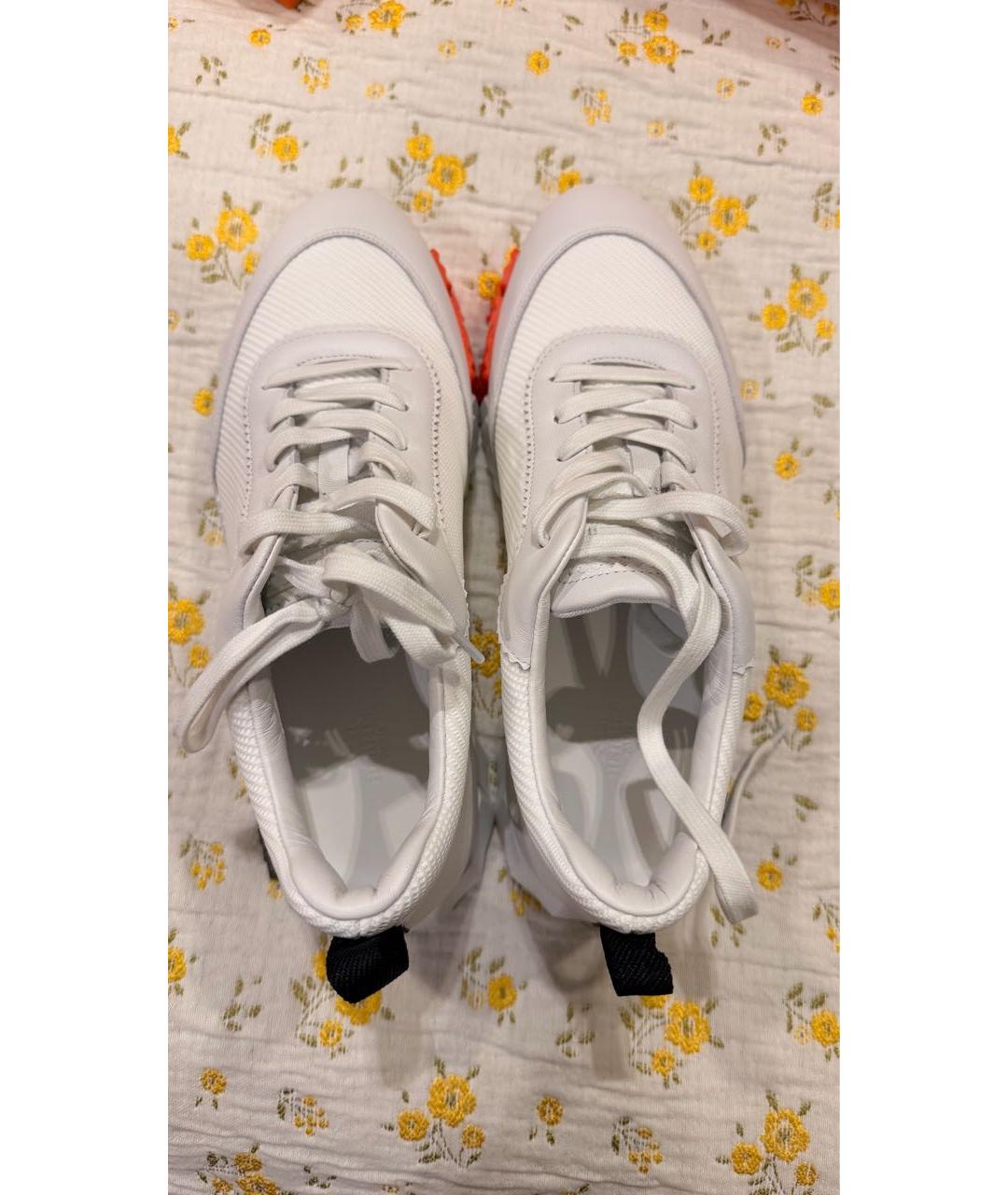 HERMES Белые кожаные низкие кроссовки / кеды, фото 3