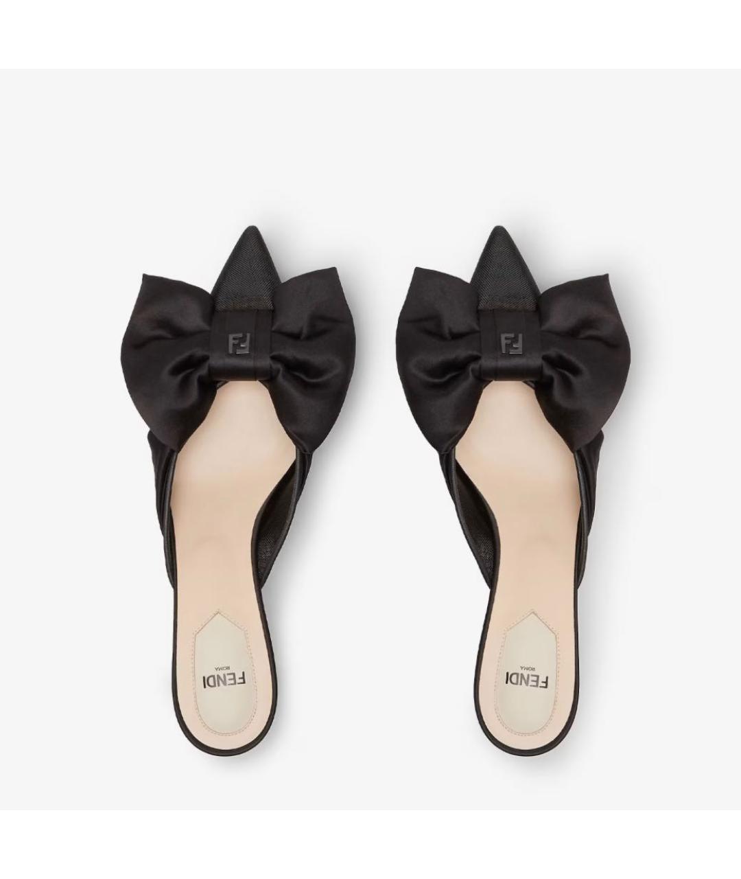 FENDI Черные мюли, фото 4