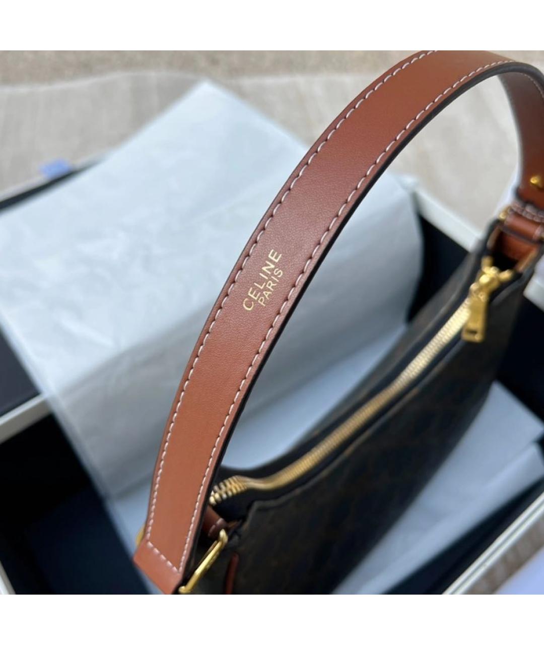 CELINE Коричневая сумка через плечо, фото 8