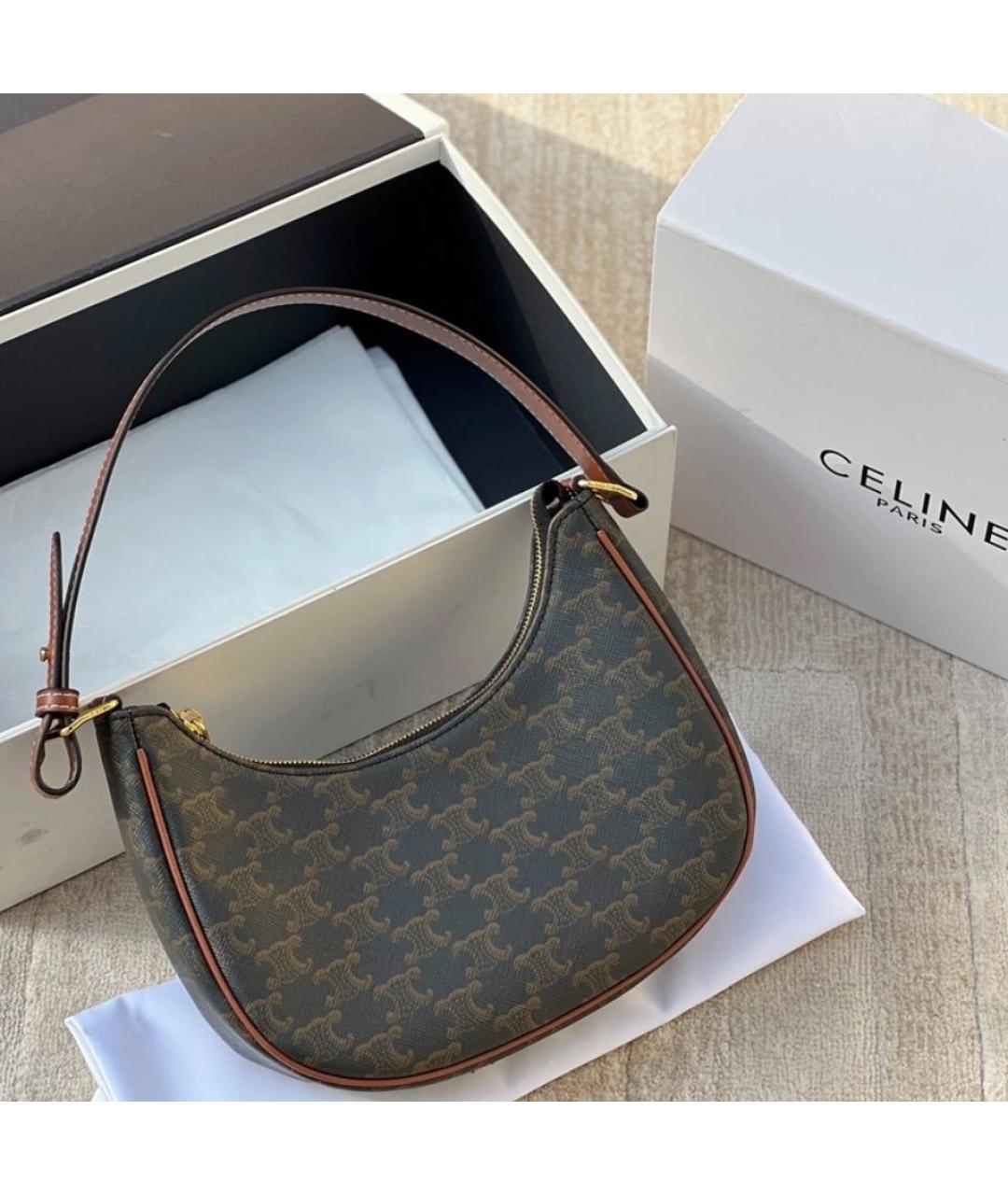 CELINE Коричневая сумка через плечо, фото 6