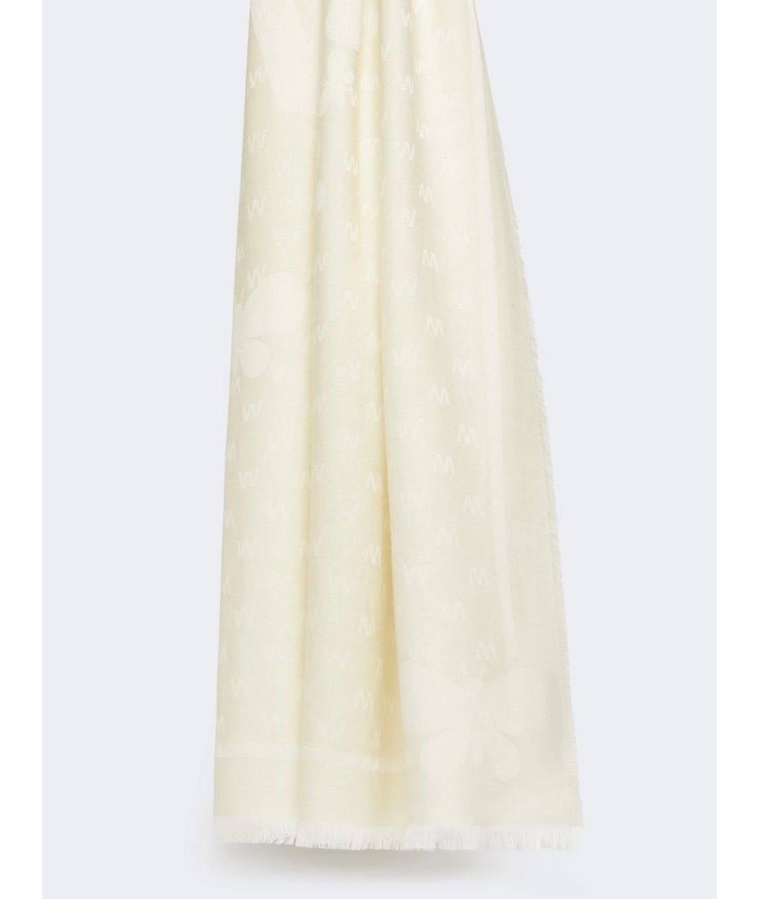 MAX MARA Белый шелковый платок, фото 3