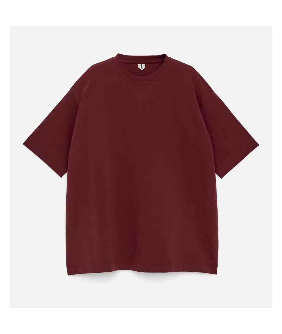 ARKET Бордовая хлопковая футболка, фото 6