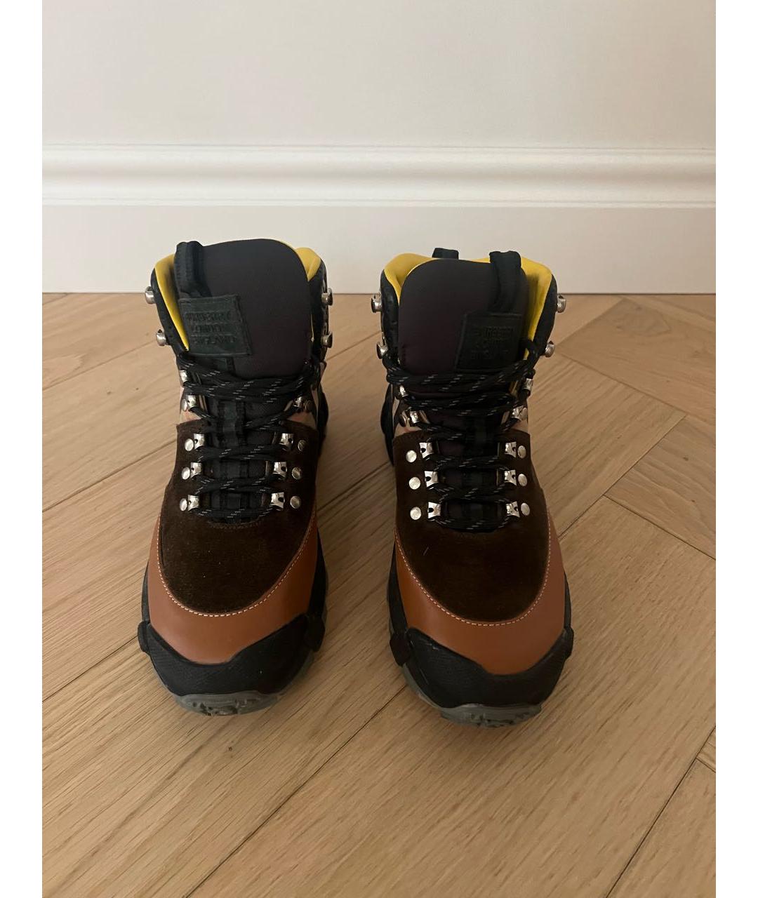 BURBERRY Коричневые кожаные ботинки, фото 2