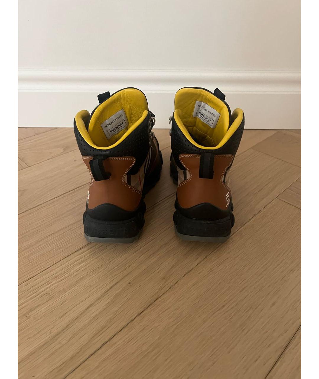 BURBERRY Коричневые кожаные ботинки, фото 3