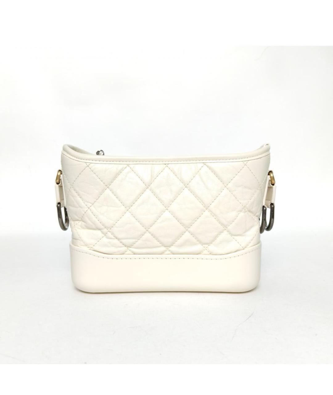 CHANEL Белая кожаная сумка через плечо, фото 3