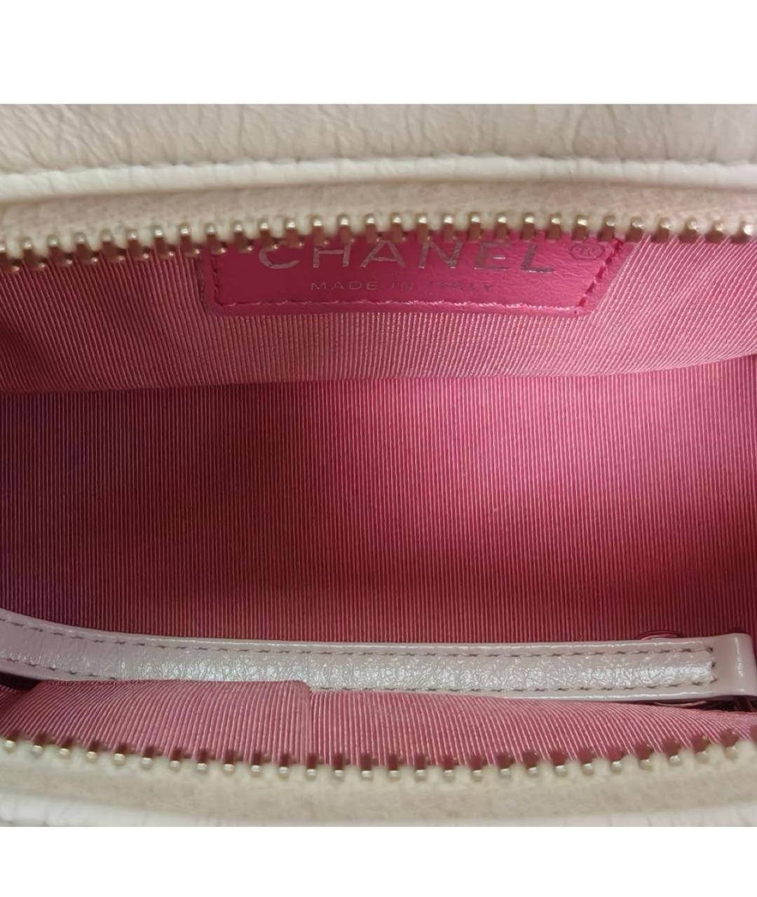CHANEL Белая кожаная сумка через плечо, фото 4