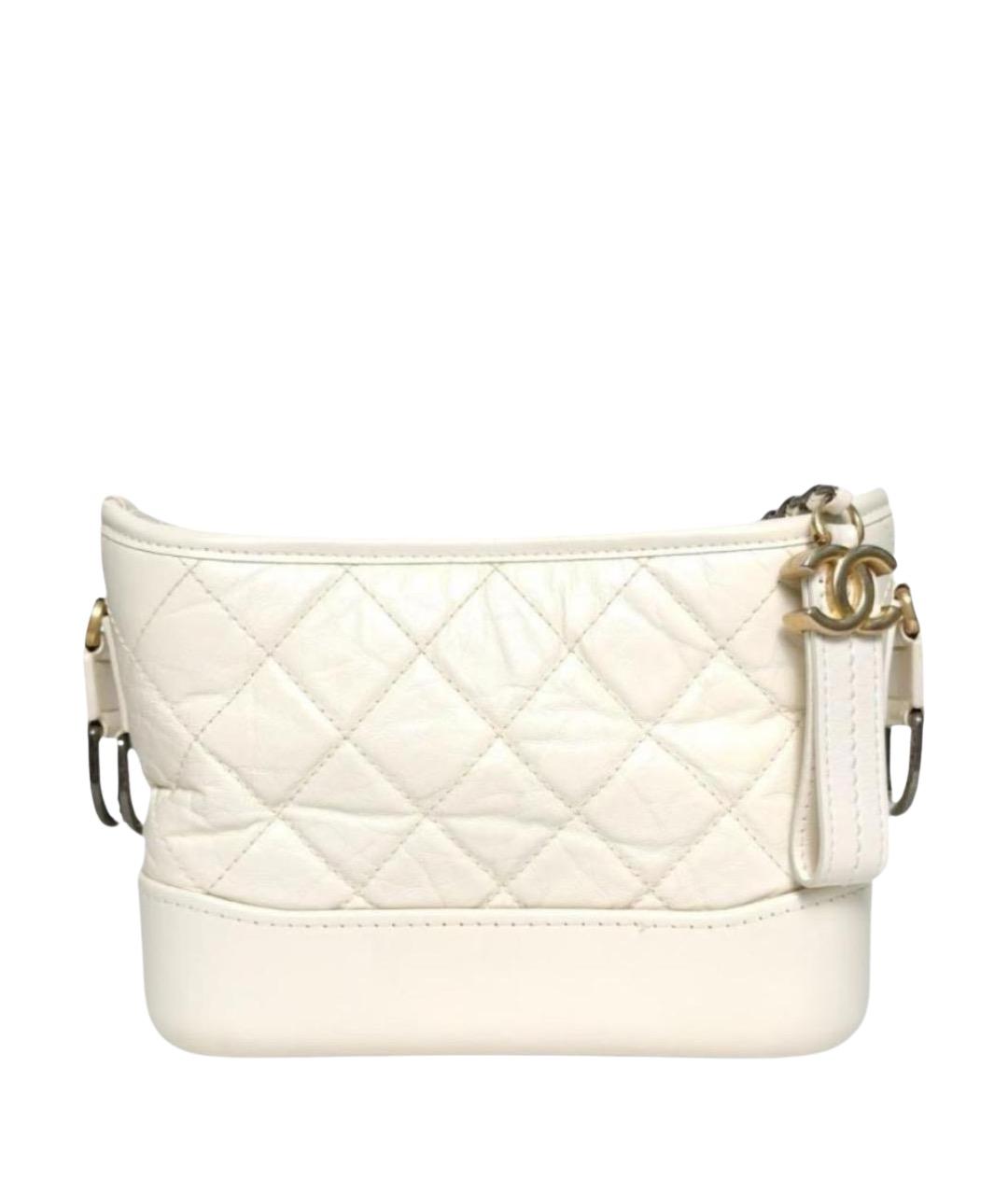CHANEL Белая кожаная сумка через плечо, фото 1