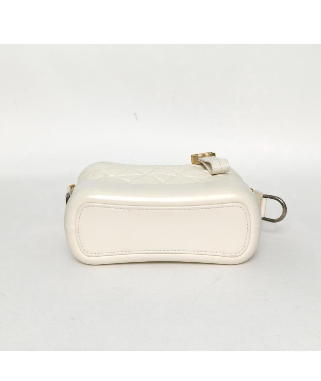 CHANEL Белая кожаная сумка через плечо, фото 6