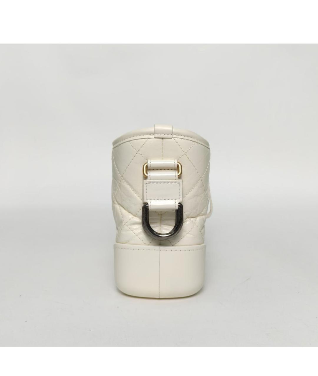 CHANEL Белая кожаная сумка через плечо, фото 5