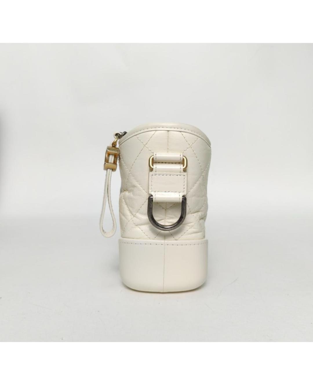 CHANEL Белая кожаная сумка через плечо, фото 2