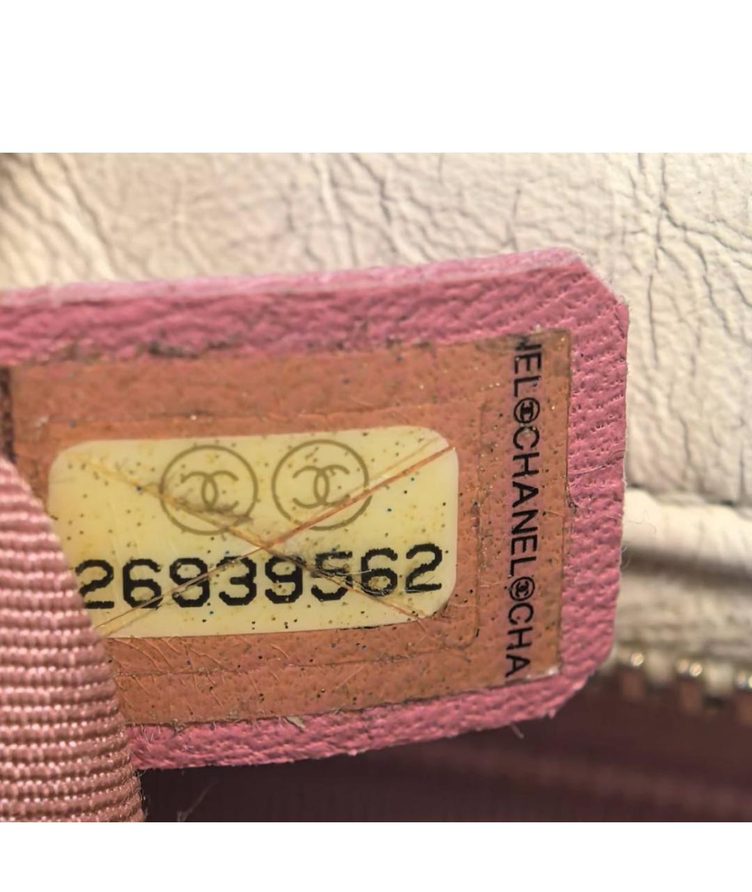 CHANEL Белая кожаная сумка через плечо, фото 7