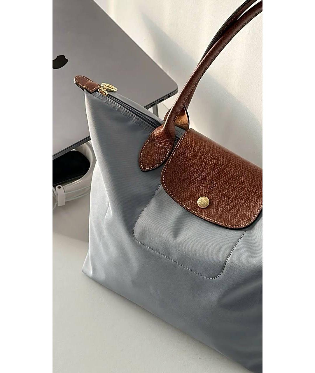 LONGCHAMP Голубая сумка тоут, фото 5