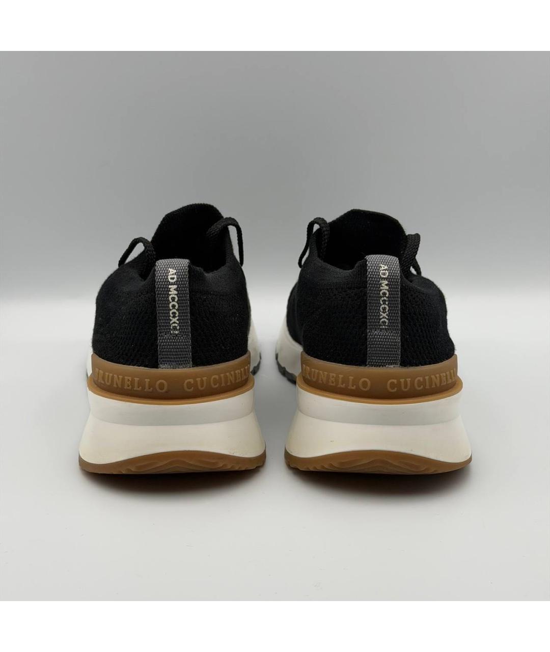BRUNELLO CUCINELLI Черные низкие кроссовки / кеды, фото 4