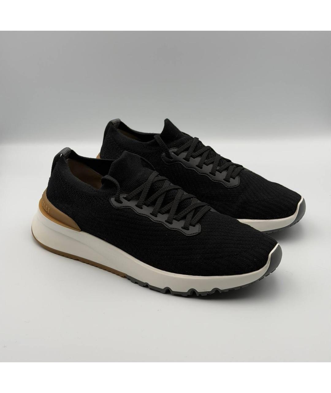 BRUNELLO CUCINELLI Черные низкие кроссовки / кеды, фото 3