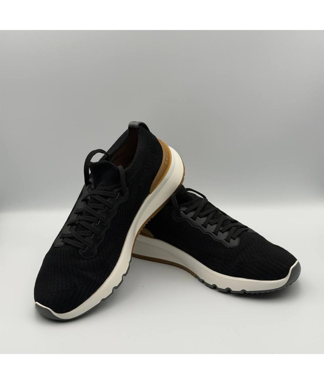 BRUNELLO CUCINELLI Черные низкие кроссовки / кеды, фото 5