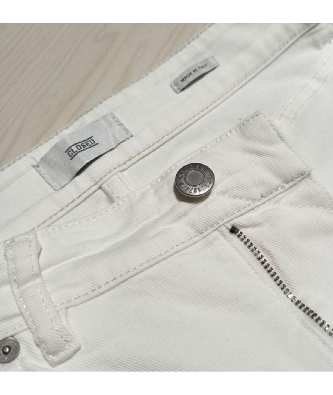 CLOSED Белые хлопко-эластановые джинсы скинни, фото 3