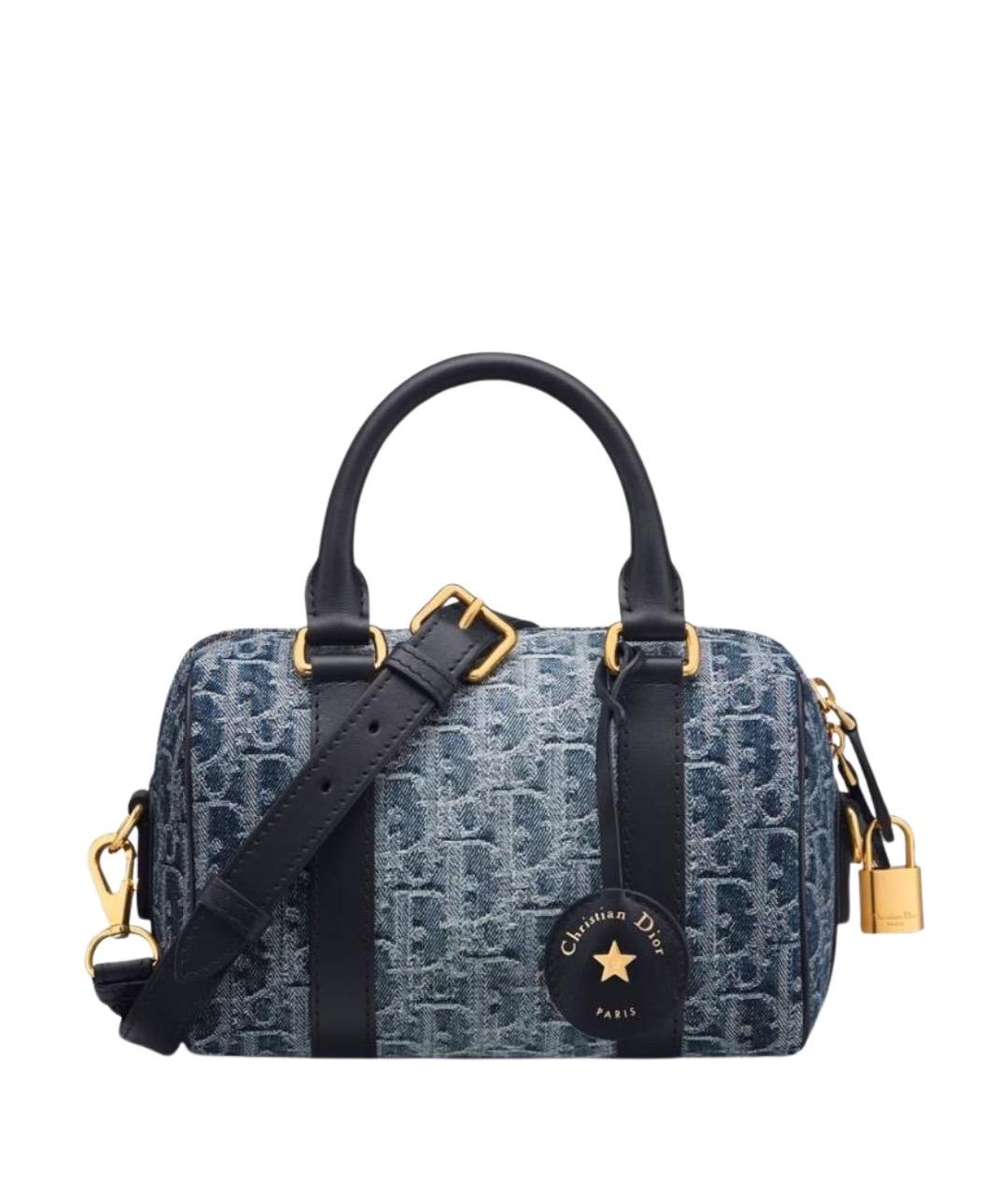 CHRISTIAN DIOR Синяя деним сумка с короткими ручками, фото 1