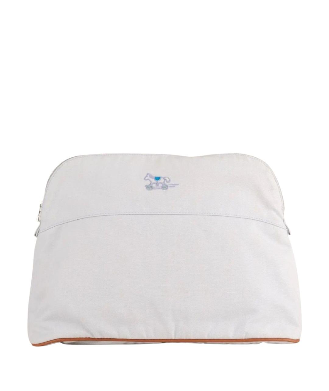 HERMES Голубая хлопковая косметичка, фото 1