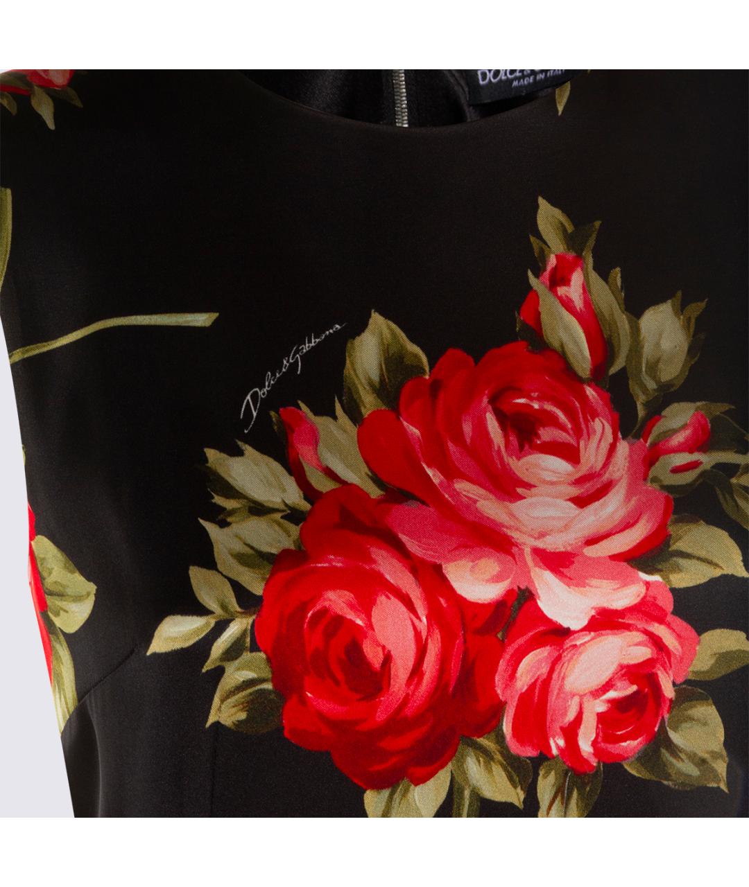 DOLCE&GABBANA Черное вискозное платье, фото 3