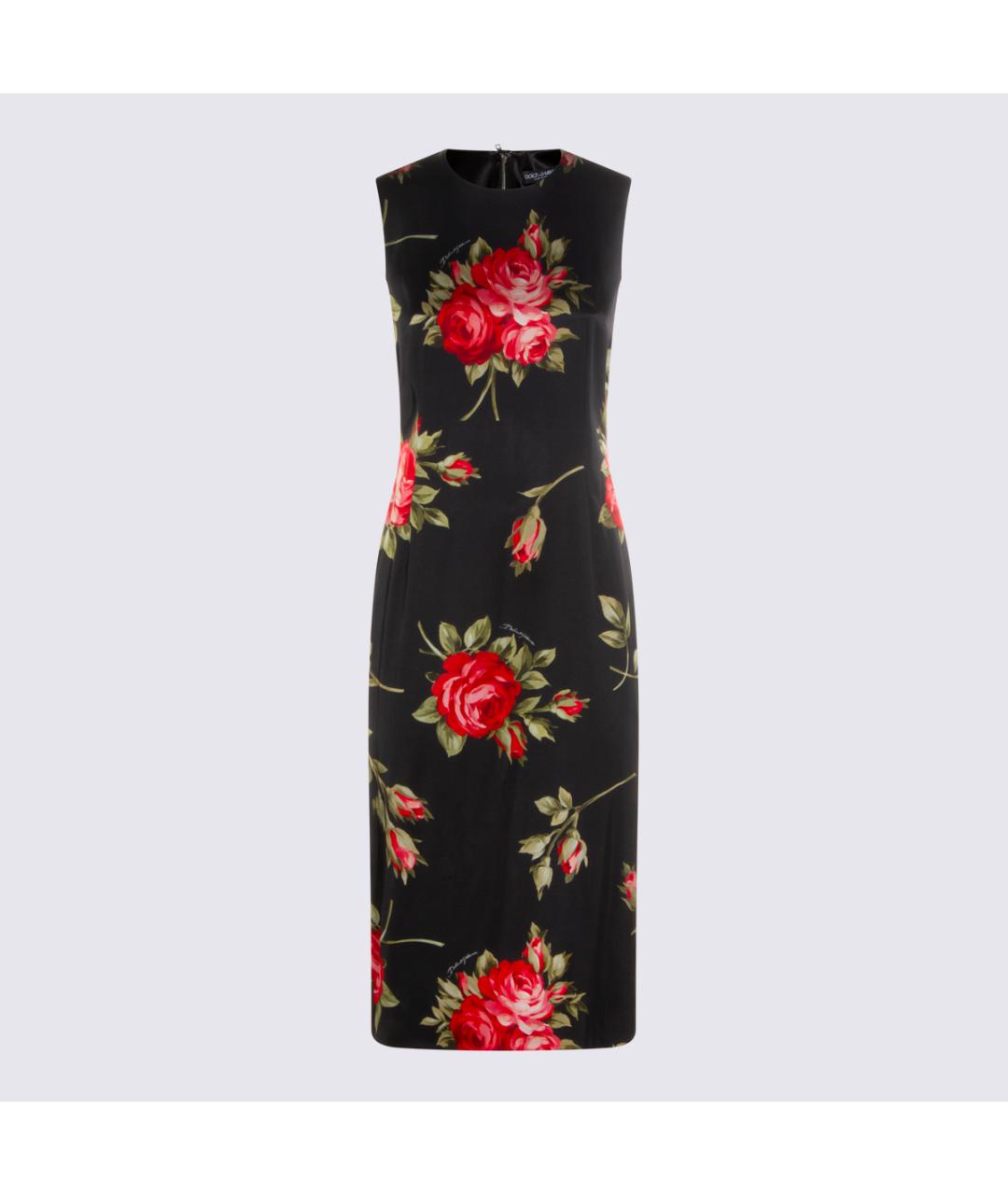 DOLCE&GABBANA Черное вискозное платье, фото 5