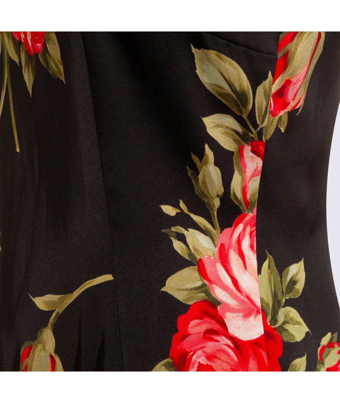 DOLCE&GABBANA Черное вискозное платье, фото 4