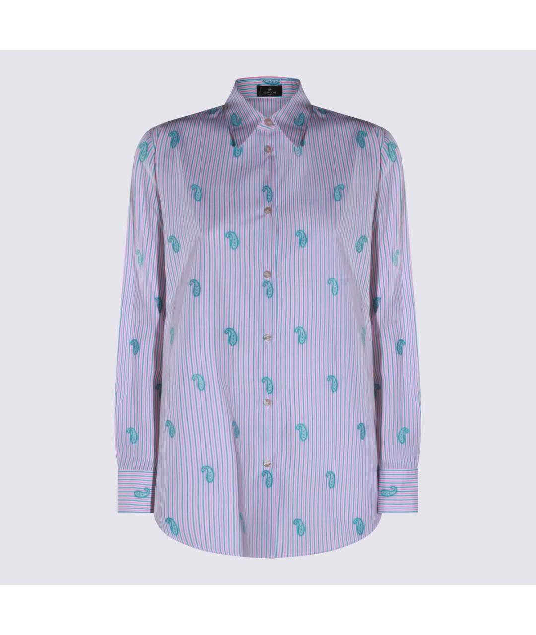 ETRO Фиолетовая шелковая рубашка, фото 5