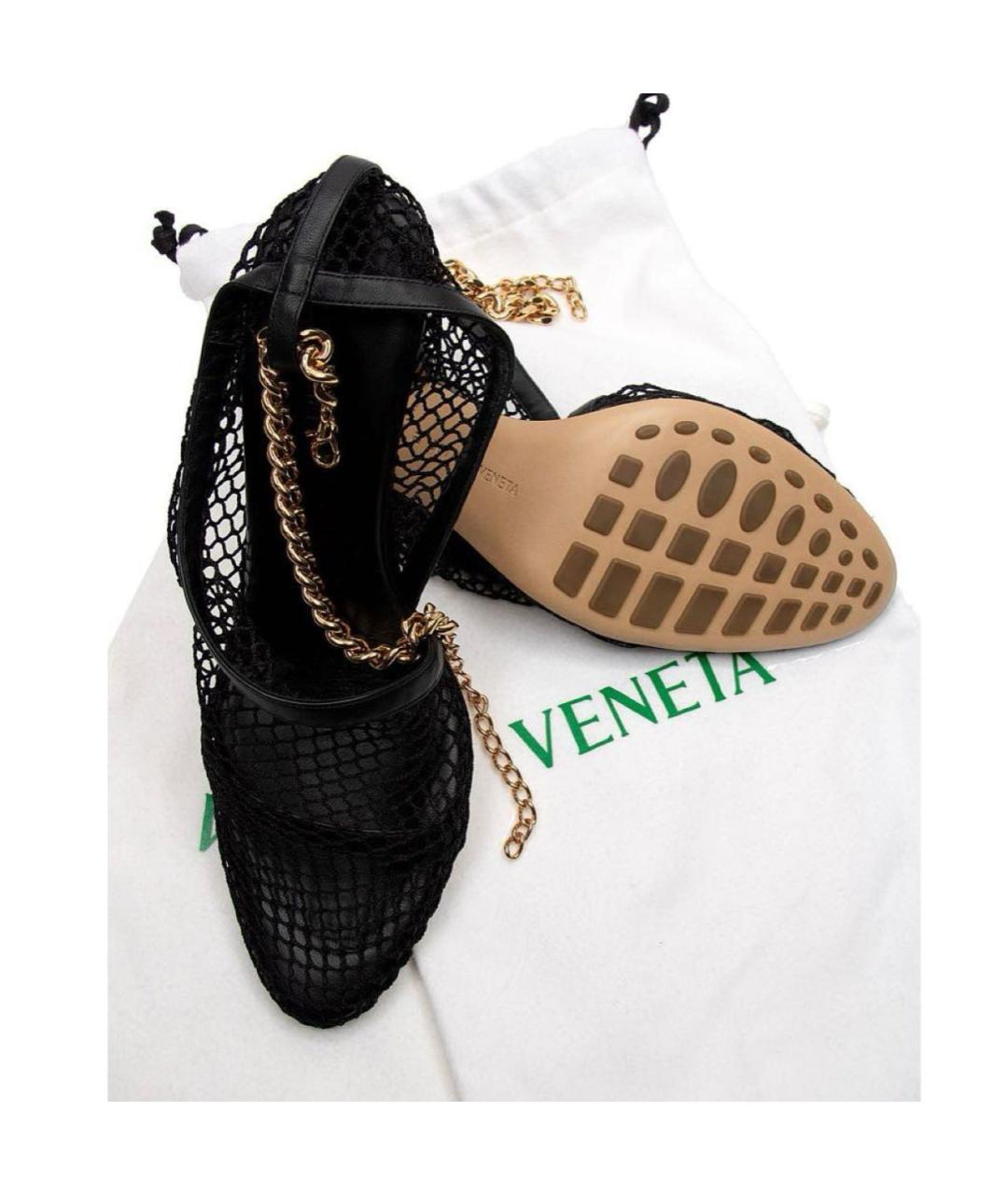 BOTTEGA VENETA Черные текстильные туфли, фото 4