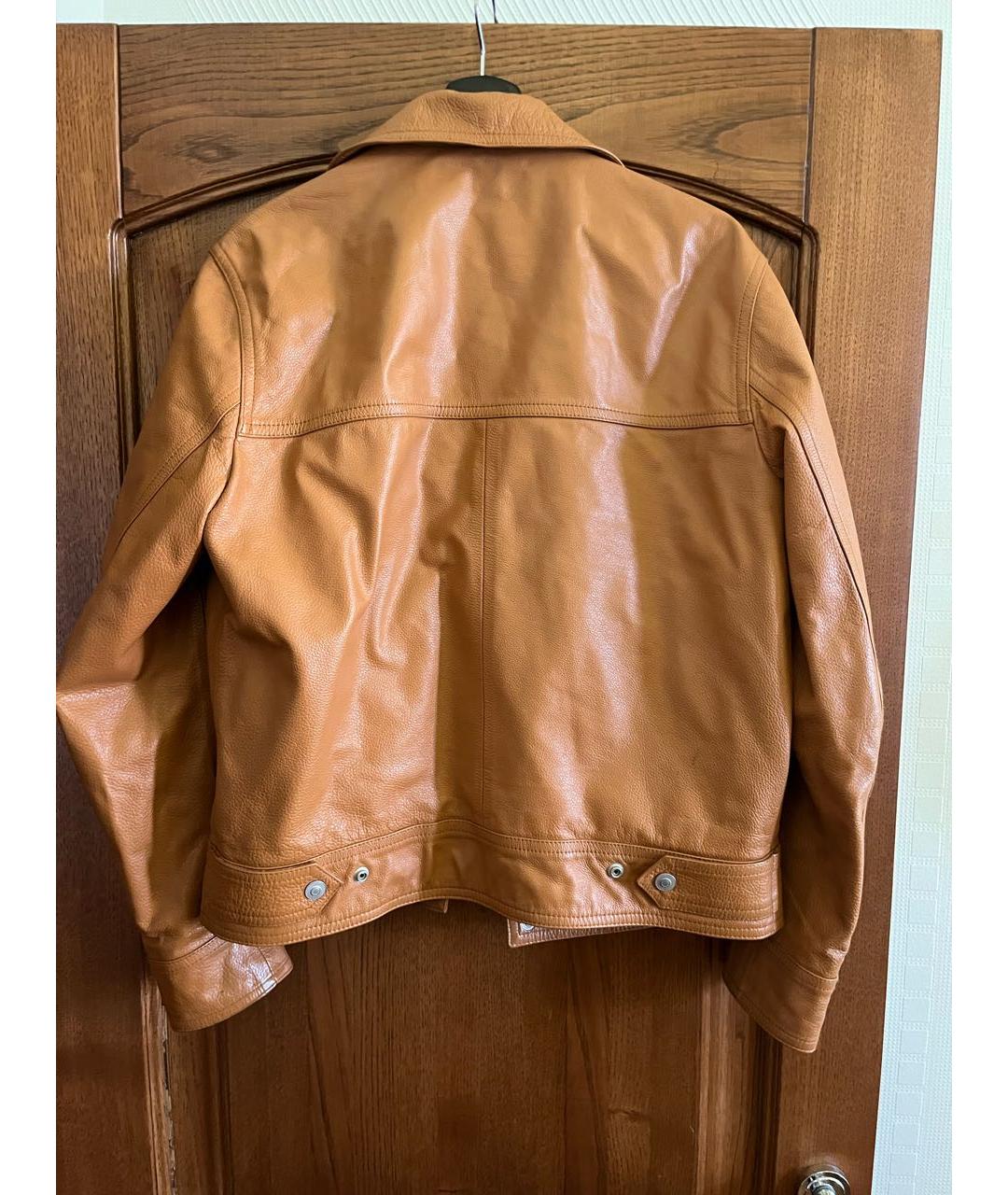 SANDRO Коричневая кожаная куртка, фото 2
