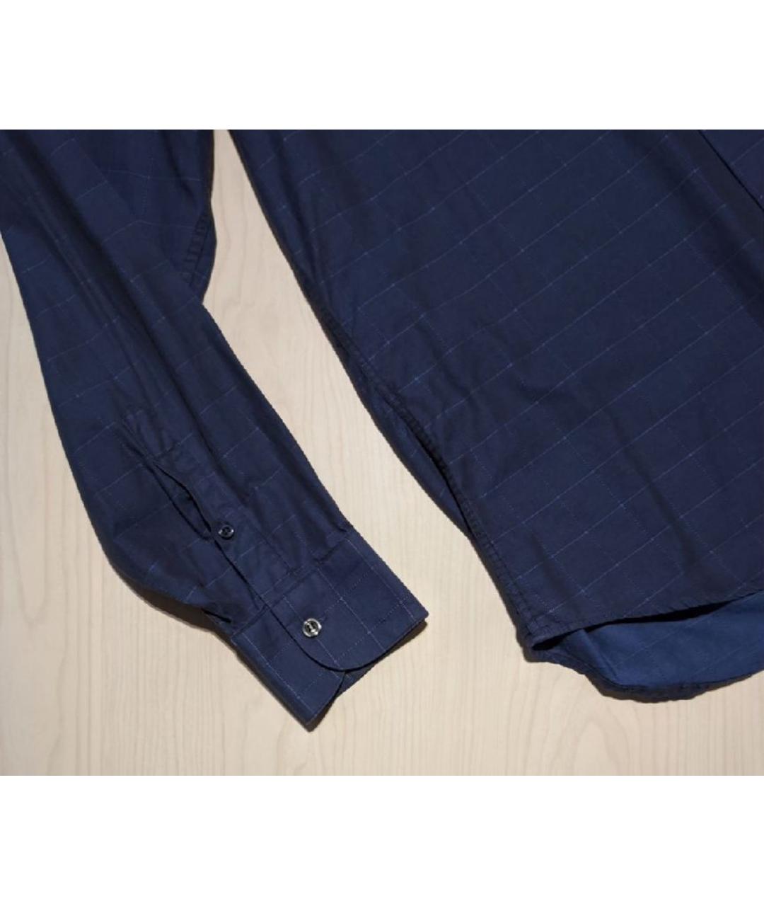 FENDI Темно-синяя хлопковая кэжуал рубашка, фото 6