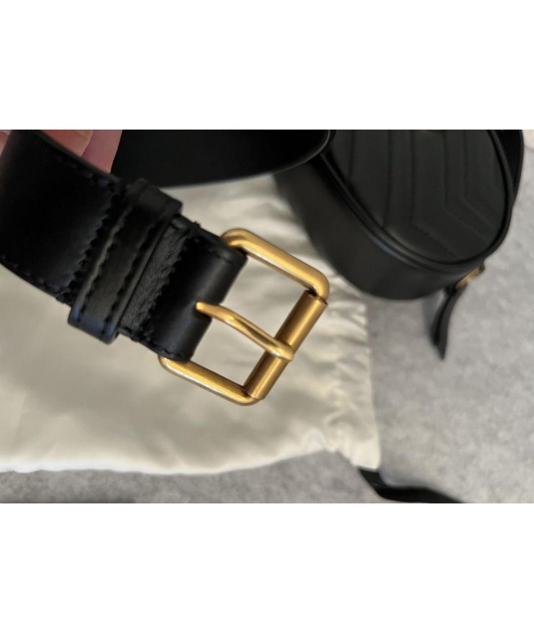 GUCCI Черная кожаная поясная сумка, фото 5
