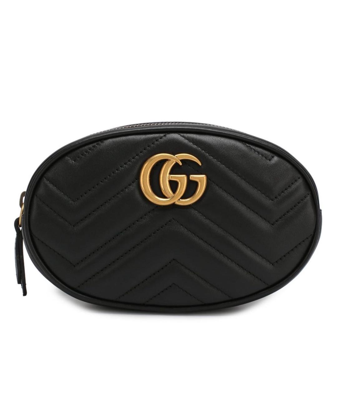 GUCCI Черная кожаная поясная сумка, фото 7