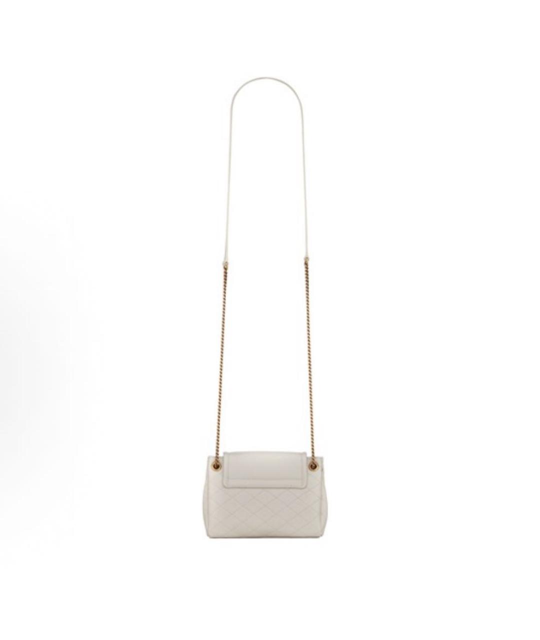 SAINT LAURENT Белая кожаная сумка через плечо, фото 6