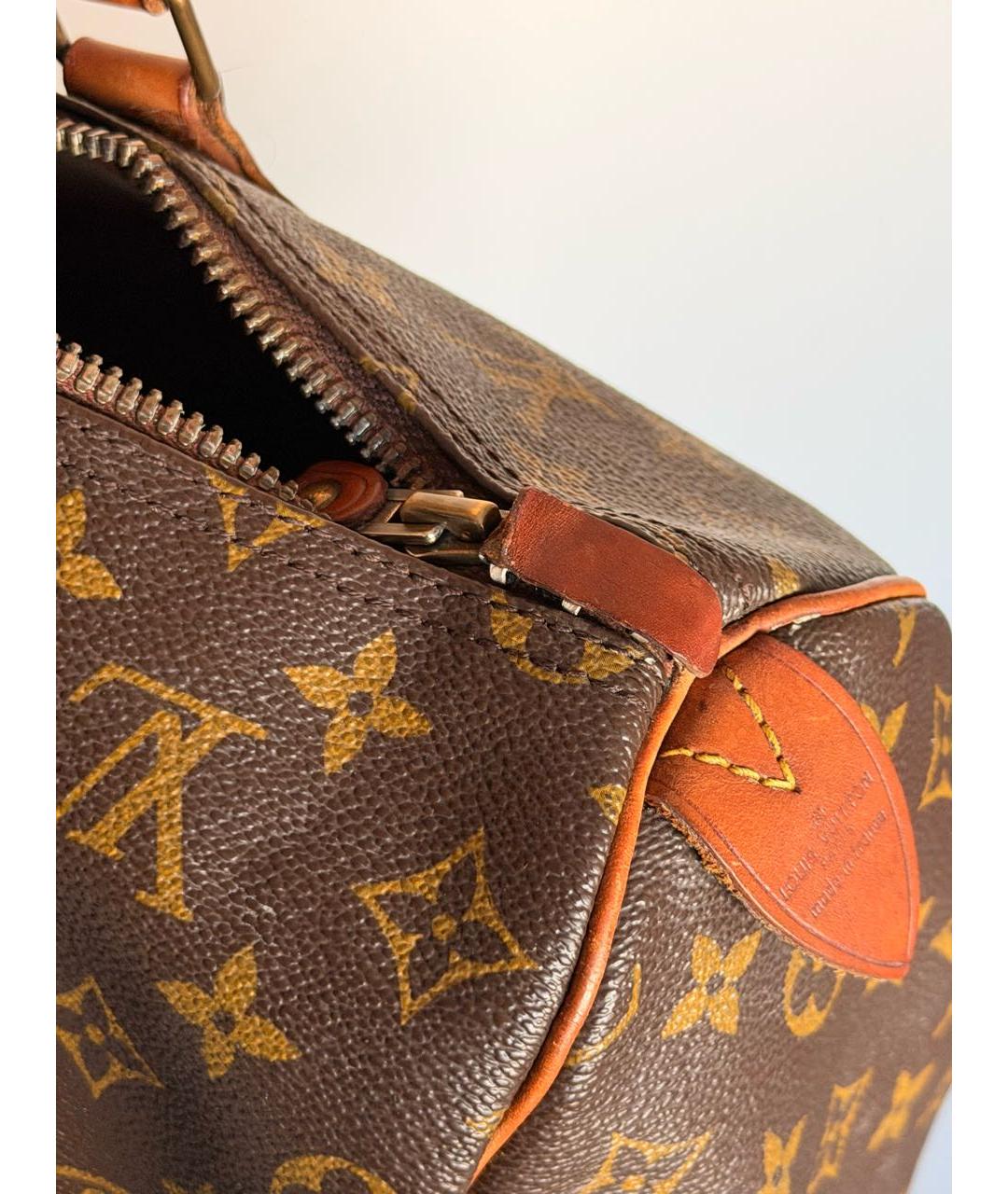 LOUIS VUITTON Коричневая сумка с короткими ручками, фото 4