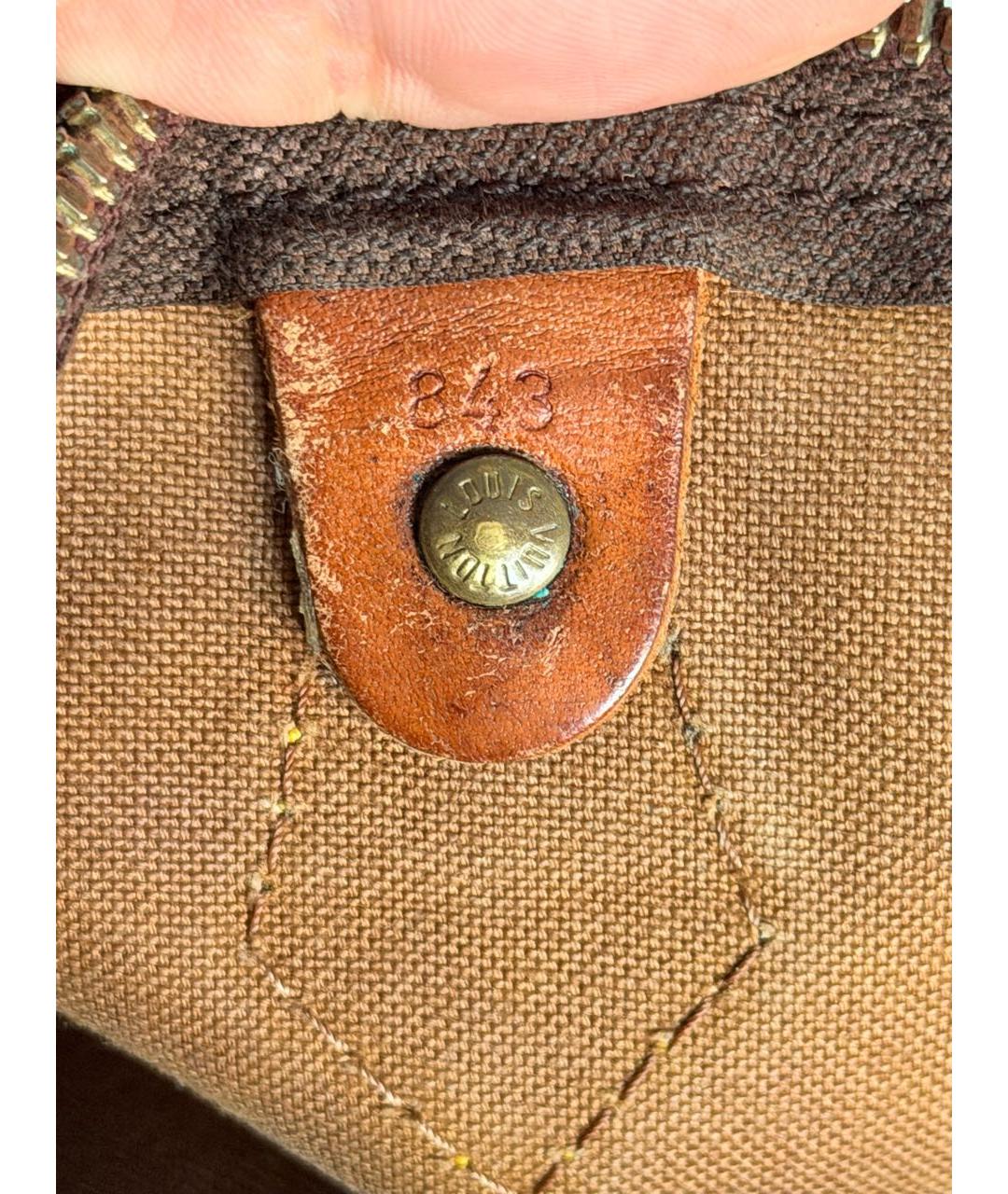 LOUIS VUITTON Коричневая сумка с короткими ручками, фото 6