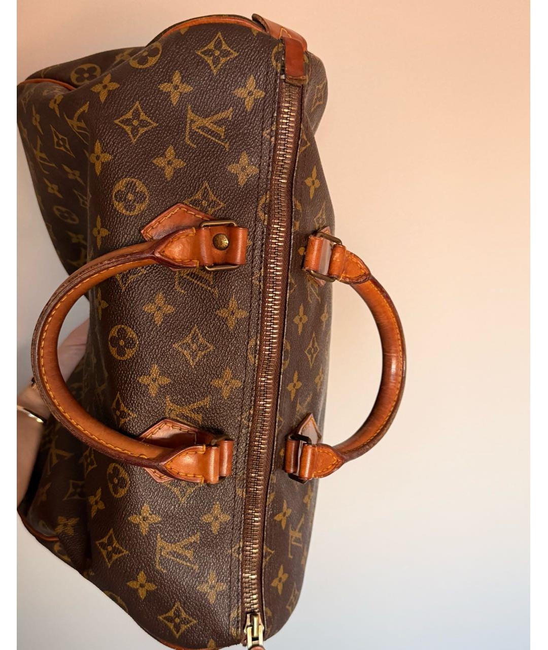 LOUIS VUITTON Коричневая сумка с короткими ручками, фото 5