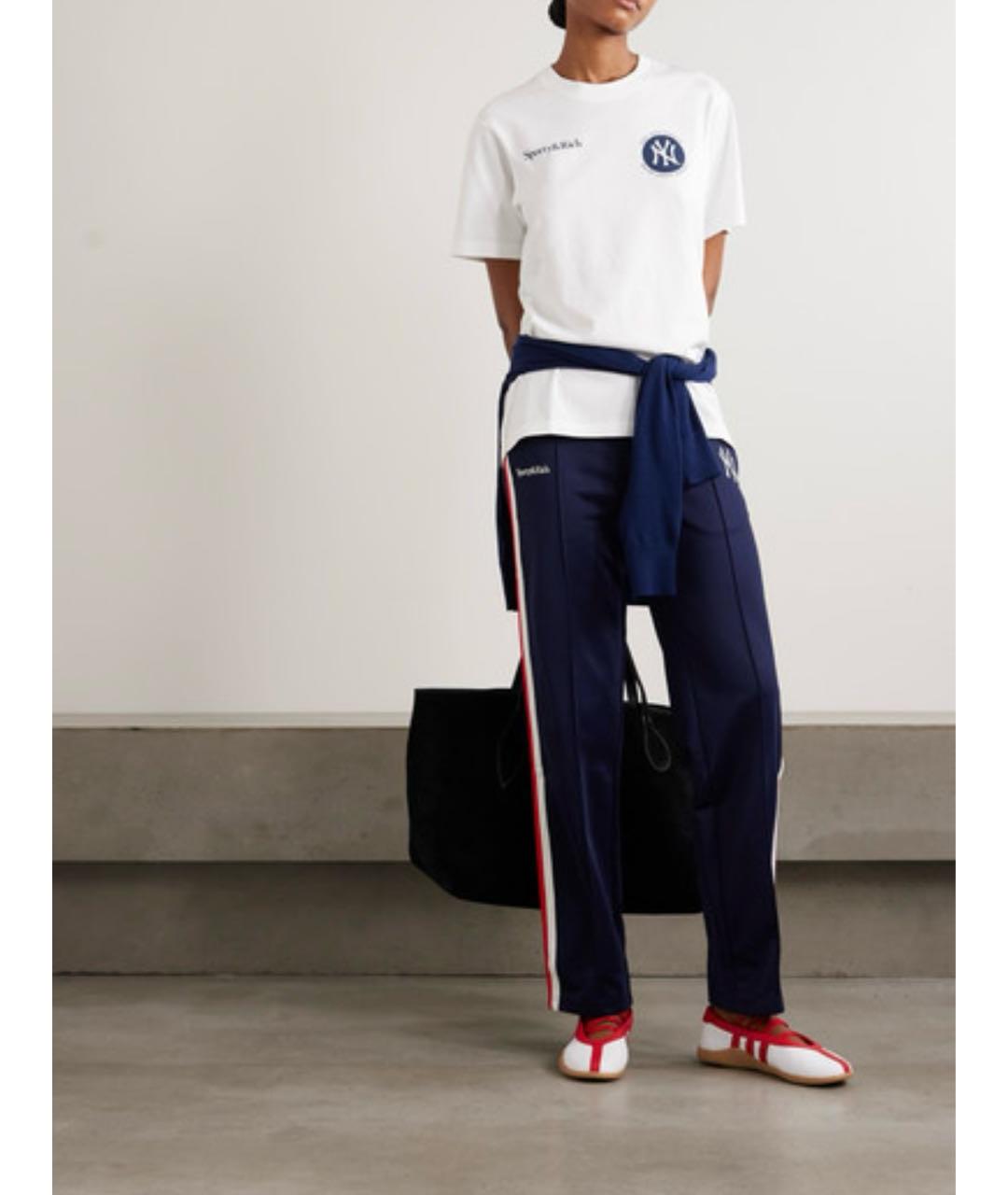 SPORTY AND RICH Белая хлопковая футболка, фото 4