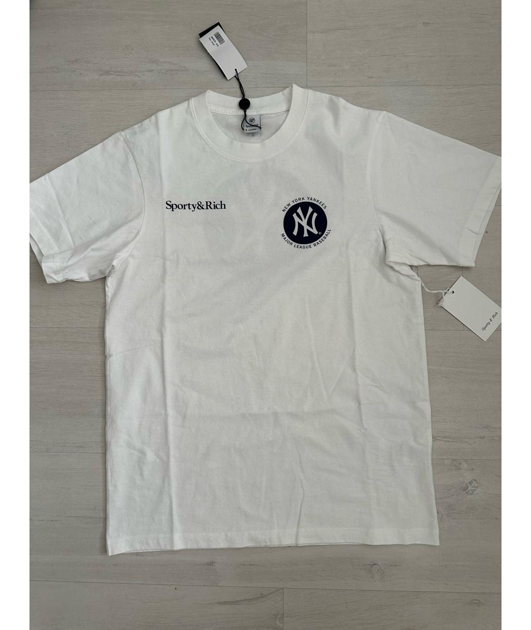 SPORTY AND RICH Белая хлопковая футболка, фото 6
