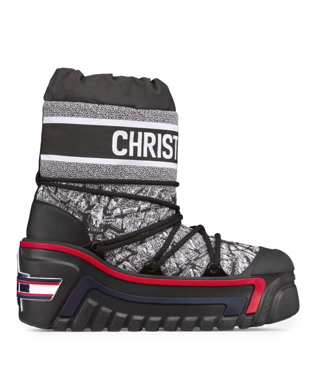 CHRISTIAN DIOR Черные текстильные ботинки, фото 1